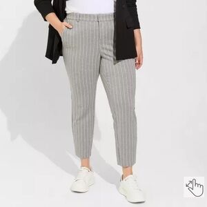 Torrid 28S Slim Taper Luxe Ponte Pant pinstripe